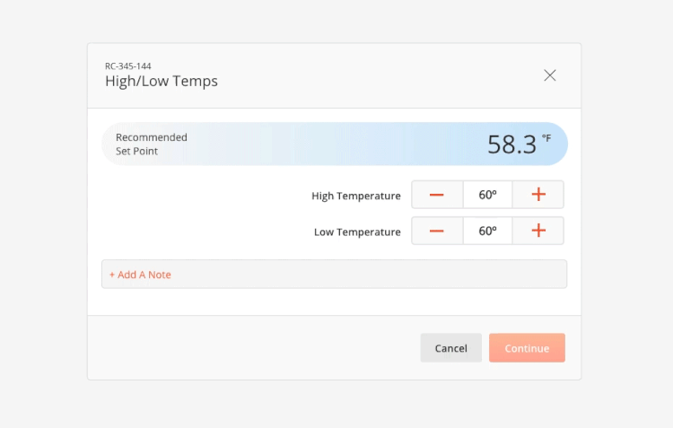 Hight/low temperature tracking is a configurable feature on the Daily Checkup. 